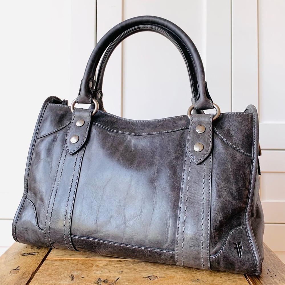 Frye Melissa Zip Satchel Leather Handbag